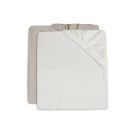Lot de 2 housses de matelas à langer éponge 50x70cm Caramel et Biscuit