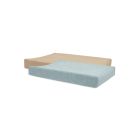 Lot de 2 housses de matelas à langer éponge Basics 50x70cm Sea Green et Biscuit