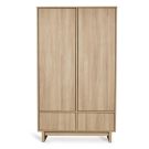 Armoire 2 portes 2 tiroirs Kyo Honey Ash - quax
