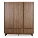 Armoire 3 portes 3 tiroirs Kyo Walnut