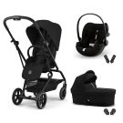 Poussette Trio Eezy S Twist+ 2 + Cloud G3 Plus + Nacelle Gold Magic Black - cybex