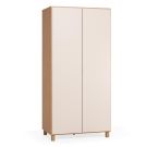 Armoire 2 portes Simple Chêne Sable Beige - vox