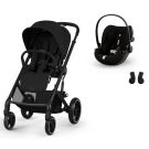 Poussette Duo Balios S Lux 4 + Siège auto Cloud G3 Plus Moon Black