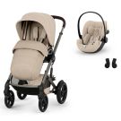 Poussette Duo Talos S Lux 4 + Siège auto Cloud G3 Plus Almond Beige - cybex