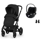 Poussette Duo Talos S Lux 4 + Siège auto Cloud T Plus Moon Black