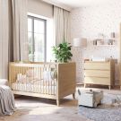 Chambre Duo Muve Chêne Lit bébé évolutif 70x140cm + Commode - vox