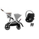 Poussette Duo Gazelle S + Cloud G Stone Grey