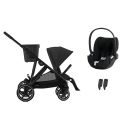 Poussette Duo Gazelle S + Cloud T Moon Black