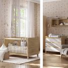 Chambre Duo Muve Chêne Sable Beige Lit bébé évolutif 70x140cm + Commode