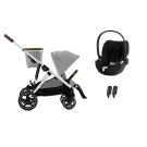 Poussette Duo Gazelle S SLV + Cloud T Stone Grey
