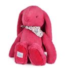 Peluche lapin Fleurette 50cm Rouge