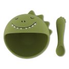 Premier set repas bébé Mr Dino Vert
