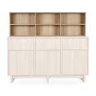 Étagère commode 3 tiroirs 3 portes Kyo Honey Ash