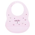 Bavoir en silicone imprimé biche Rose