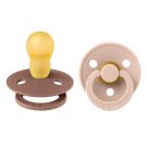 Lot de 2 sucettes en caoutchouc 18m+ Woodchuck et Blush