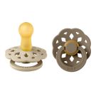  Lot de 2 sucettes en caoutchouc bohême 6-18m Vanilla et Dark Oak
