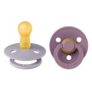 Lot de 2 sucettes en caoutchouc 6-18m Grey et Mauve