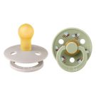 Lot de 2 sucettes en caoutchouc 0-6m Mushroom Sage