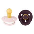 Lot de 2 sucettes en caoutchouc 0-6m Petal Plum