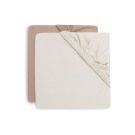 Lot de 2 draps-housses Jersey Basics 60x120cm Terra/Oatmeal - jollein