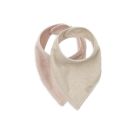 Lot de 2 bavoirs Bandana Basics Sand/Silk Rose