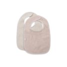Lot de 2 bavoirs éponge Basics Sand/Silk Rose