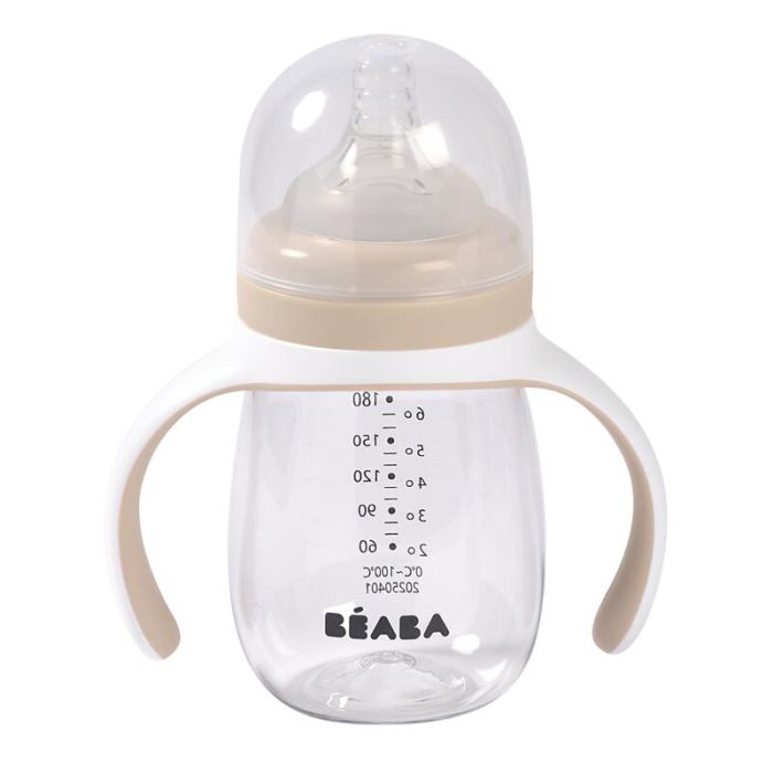 Biberon d'apprentissage 2 En 1 - 210ml - Argile - beaba