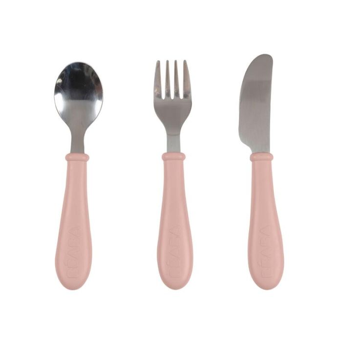 Set de 3 couverts inox Barbe à Papa - beaba