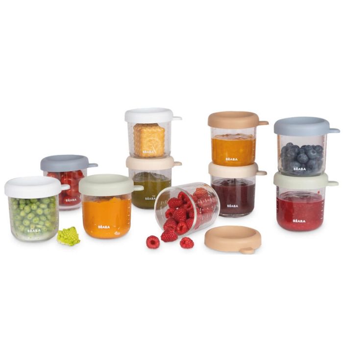 Coffret de 10 portions verre 250ml Natural Color Mix - beaba