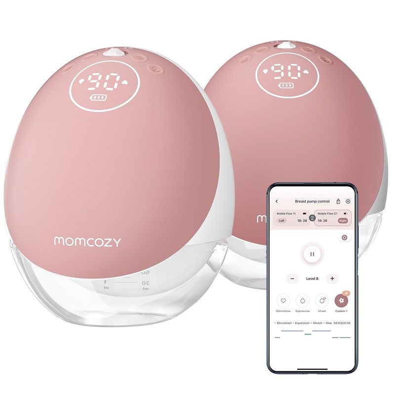 Tire Lait Mains Libres Double Mobile Flow M9 Maroon - momcozy