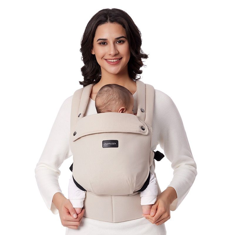 Porte bébé Coton Khaki - momcozy