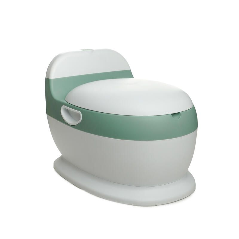Mini Toilettes Avec Bruit De Chasse Deau Vert Sauge - thermobaby
