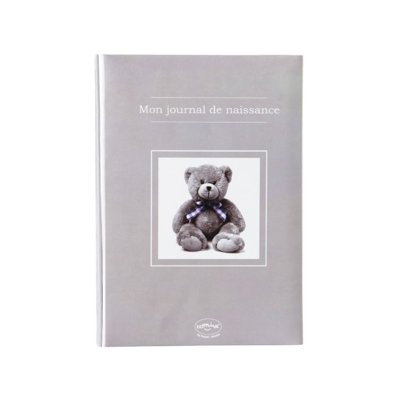 Mon Journal De Naissance Ourson Little Bear Taupe Taupe Domiva - domiva