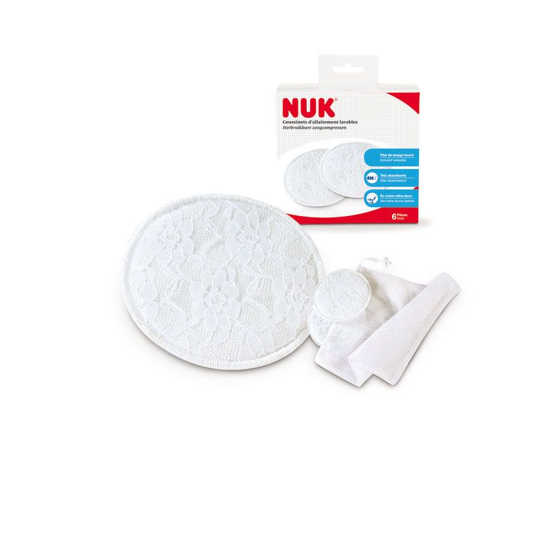 Coussinets Lavables X6 Blanc - nuk