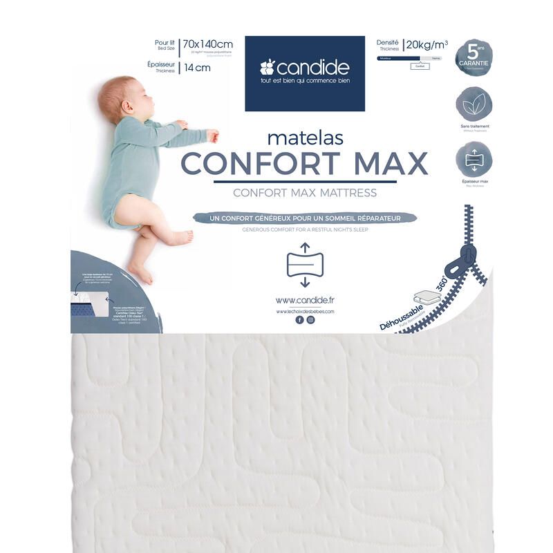 Matelas Confort Max 14cm 70x140cm - candide