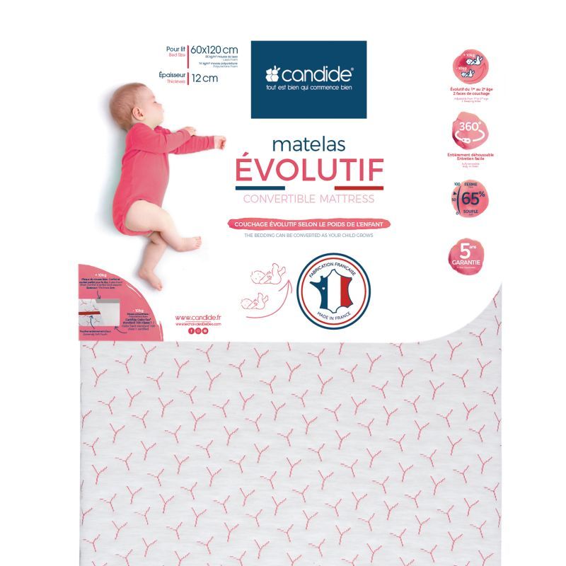 Matelas Evolutif 60x120cm - candide