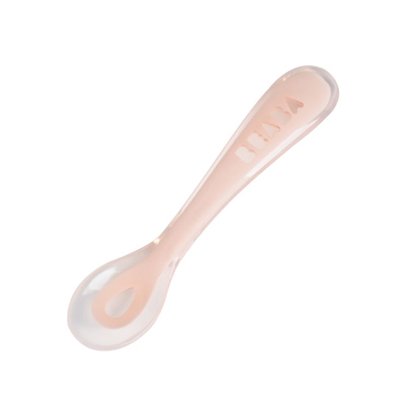 Cuillere Silicone 2eme Age Pink - beaba