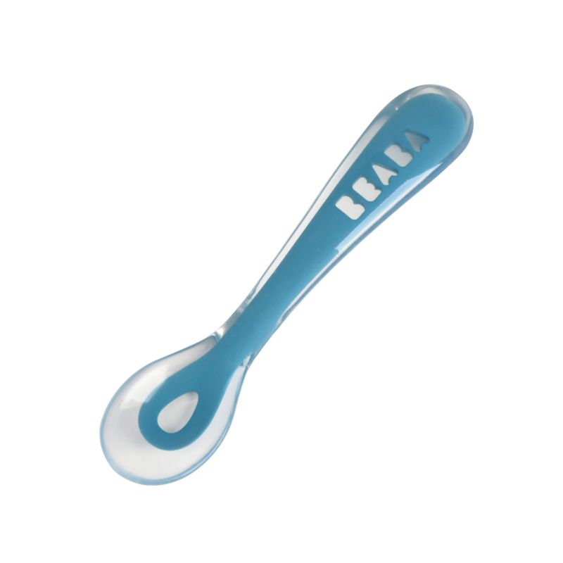 Cuillere Silicone 2eme Age Windy Blue - beaba