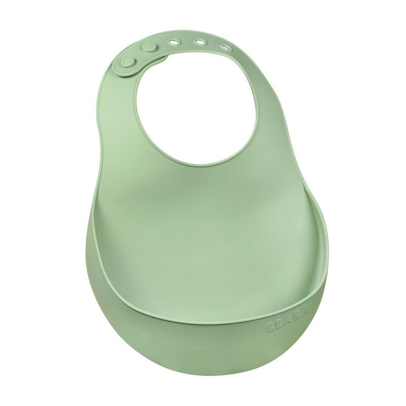 Bavoir Silicone Sage Green - beaba