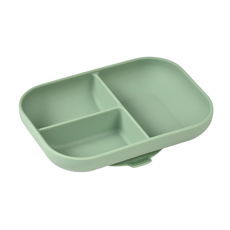 Assiette Compartimentee Silicone Sage Green - beaba