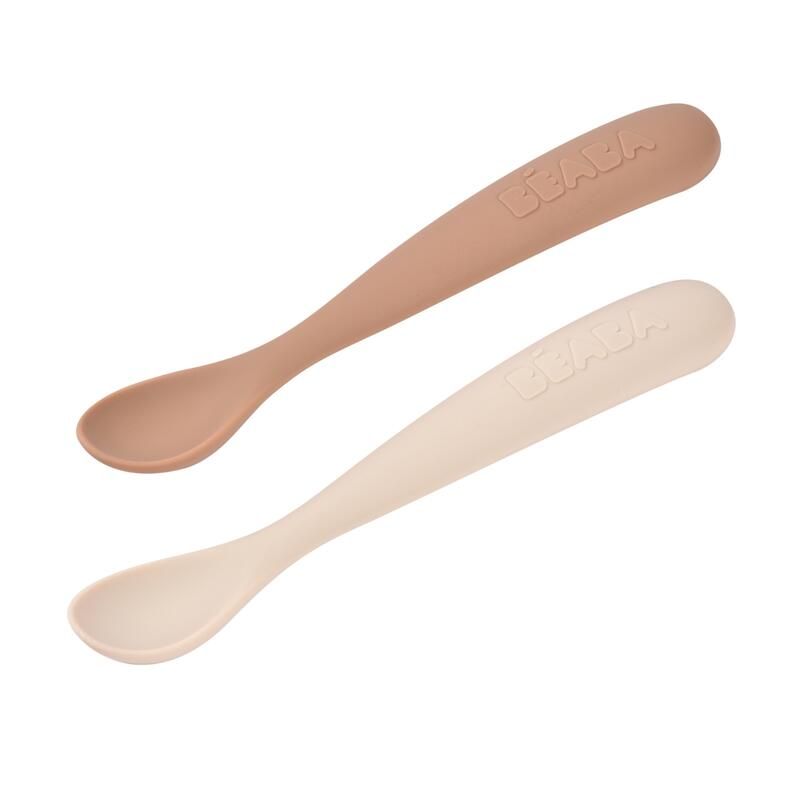 Cuillere Silicone 1er Age X2 Clay Earth - beaba