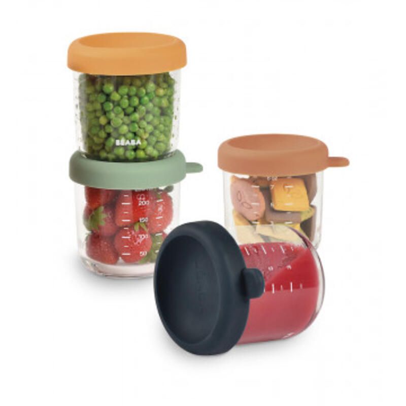Coffret Portions Verre X4 250ml Coloris Assortis - beaba