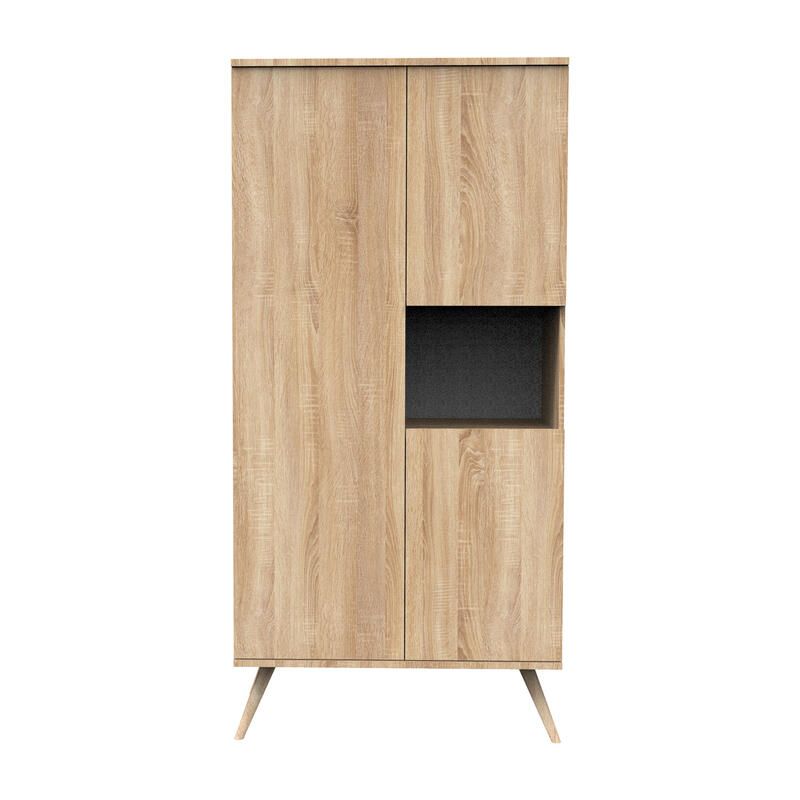 Armoire 3 portes 1 niche Seventies Bois - sauthon