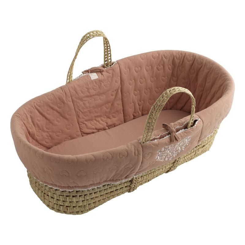 Couffin et son habillage Petit Coeur - sauthon baby deco
