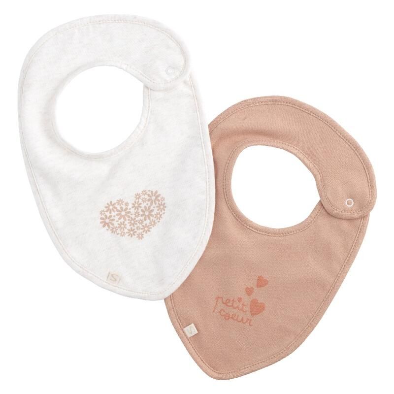 Bavoirs X2 Petit Coeur - sauthon baby deco