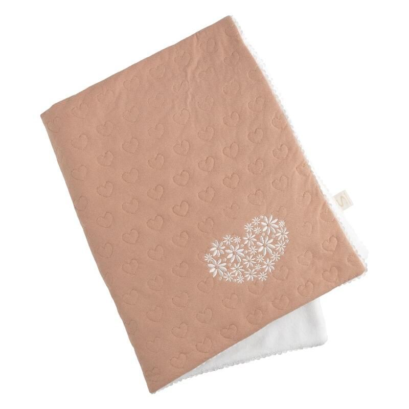 Couverture Polaire Petit Coeur 75x100m - sauthon baby deco