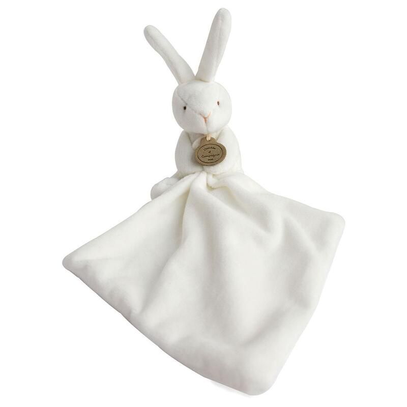 Doudou Lapin Boite Fleur Nature Doudou Naissance 10cm Ivoire - doudou et compagnie