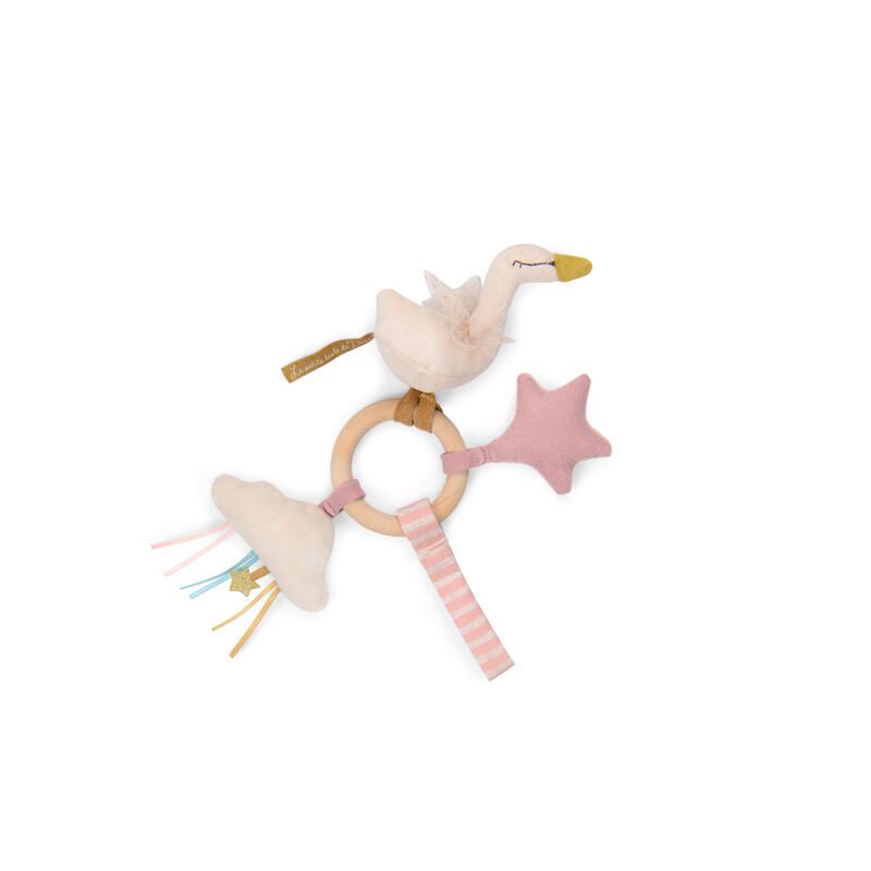Hochet Anneau Bois Cygne La Petite Ecole De Danse Multicolore Moulin Roty La Petite Cole De Danse - moulin roty