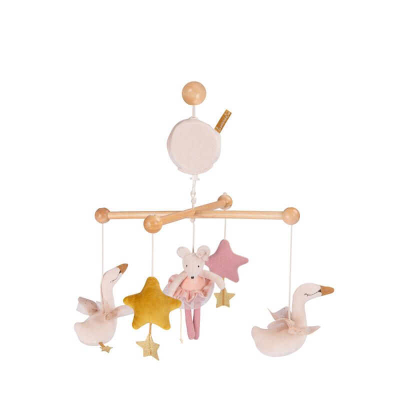Mobile Musical Bois Multicolore La Petite Ecole De Danse - moulin roty