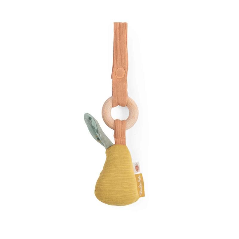 Hochet Anneau Bois Poire Multicolore Trois Petits Lapins - moulin roty